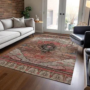 Addison Rugs Chantille ACN1776 Paprika 2'6" x 3'10" Indoor/Outdoor, Machine Washable, Easy Clean, Non Shedding, Bedroom, Living Room, Dining Room, Kitchen, Patio Rug