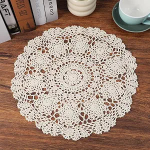 1PCS Crochet Doilies 15 Cotton Handmade, Lace Doilies for Tables