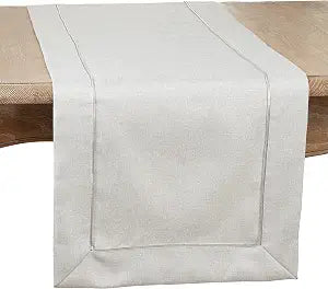 Shimmering Table Runner with Piping Detail