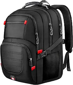 Large Travel Backpack for Men, 17.3" Laptop Backpack, Black