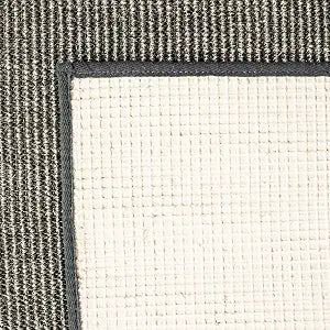 Martha Stewart x SAFAVIEH Msr9501 Natural Fiber Outdoor Accent Rug 2'4"x4', Charcoal MSR9501F
