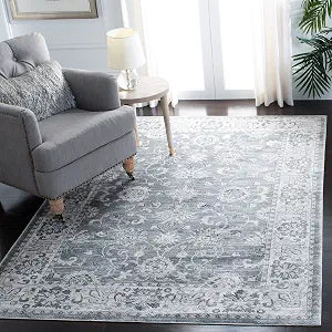 SAFAVIEH Isabella Collection Accent Rug - 3' x 5', Grey & Cream, Oriental Design, Non-Shedding & Easy Care, Ideal for High Traffic Areas in Entryway, Living Room, Bedroom (ISA940F)