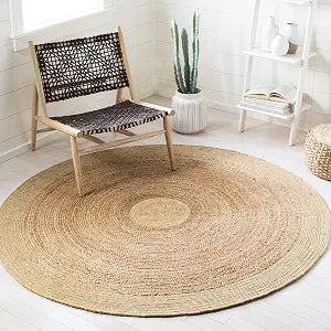 SAFAVIEH Braided Round Rug 3', Wool Gold & Brown BRD910W