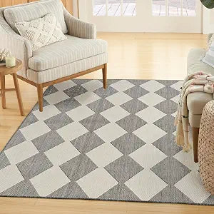 Nourison Home Positano Charcoal 4' x 6' Area Rug - Easy Clean, Non Shedding, Bed Room, Living Room, Dining Room, Kitchen (4' x 6')