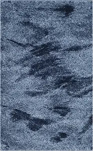 SAFAVIEH Retro Collection Accent Rug - 2'6" x 4', Light Blue & Blue, Modern Abstract Design, Non-Shedding & Easy Care, Ideal for High Traffic Areas in Entryway, Living Room, Bedroom (RET2891-6065)