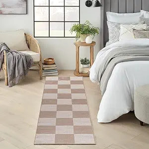 Nourison Home Washable Modern Jute Natural Ivory 2'3" x 7'6" Area Rug - Easy Clean, Non Shedding, Bed Room, Living Room, Dining Room, Kitchen (8' Runner)