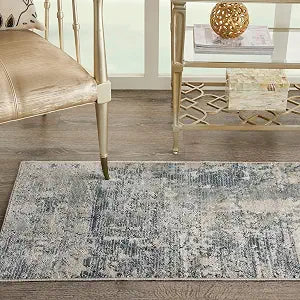Nourison Home Concerto Grey Beige 2'2" x 3'9" Area Rug - Easy Clean, Non Shedding, Bed Room, Living Room, Dining Room, Kitchen (2' x 4')