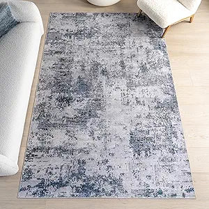 nuLOOM Carson Blue Grey Abstract Washable Area Rug, 3' x 5'