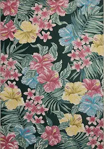 Loloi Botanical Midnight/Multi 3'-3" x 3'-3" Round Area Rug