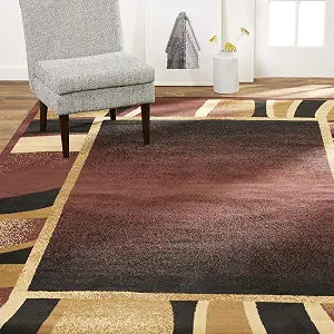 Home Dynamix Premium Rizzy Contemporary Abstract Border Area Rug, Brown/Beige, 21"x35"