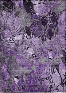 Addison Rugs Chantille ACN558 Purple 2'6" x 3'10 Indoor Outdoor Area Rug, Stain Resistant, Machine Washable, Non Shedding, Bedroom, Living Room, Dining Room, Kitchen Rug