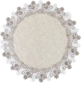 Natural Lace Doilies Round 23 Lace Placemats Set of 1
