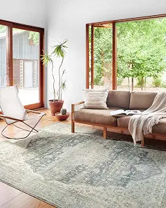 Loloi Skye Charcoal/Dove 3'-6" x 5'-6" Accent Rug