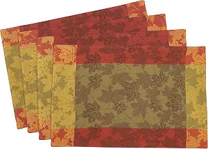 SARO LIFESTYLE Foliage Placemat, 13" x 19", Multi