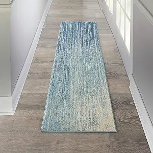 Nourison Home Passion Navy/Light Blue 1'10" x 6' Area Rug - Easy Clean, Non Shedding, Bed Room, Living Room, Dining Room, Kitchen (6' Runner)