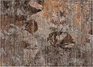 Addison Rugs Chantille ACN555 Orange 1'8" x 2'6 Indoor Outdoor Area Rug, Stain Resistant, Machine Washable, Non Shedding, Bedroom, Living Room, Dining Room, Kitchen Rug