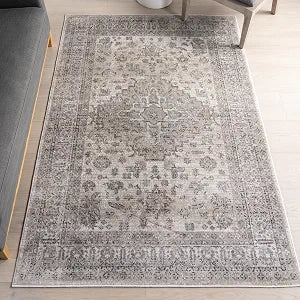 nuLOOM Lillith Beige Medallion Power Loomed Area Rug, 4' x 6'