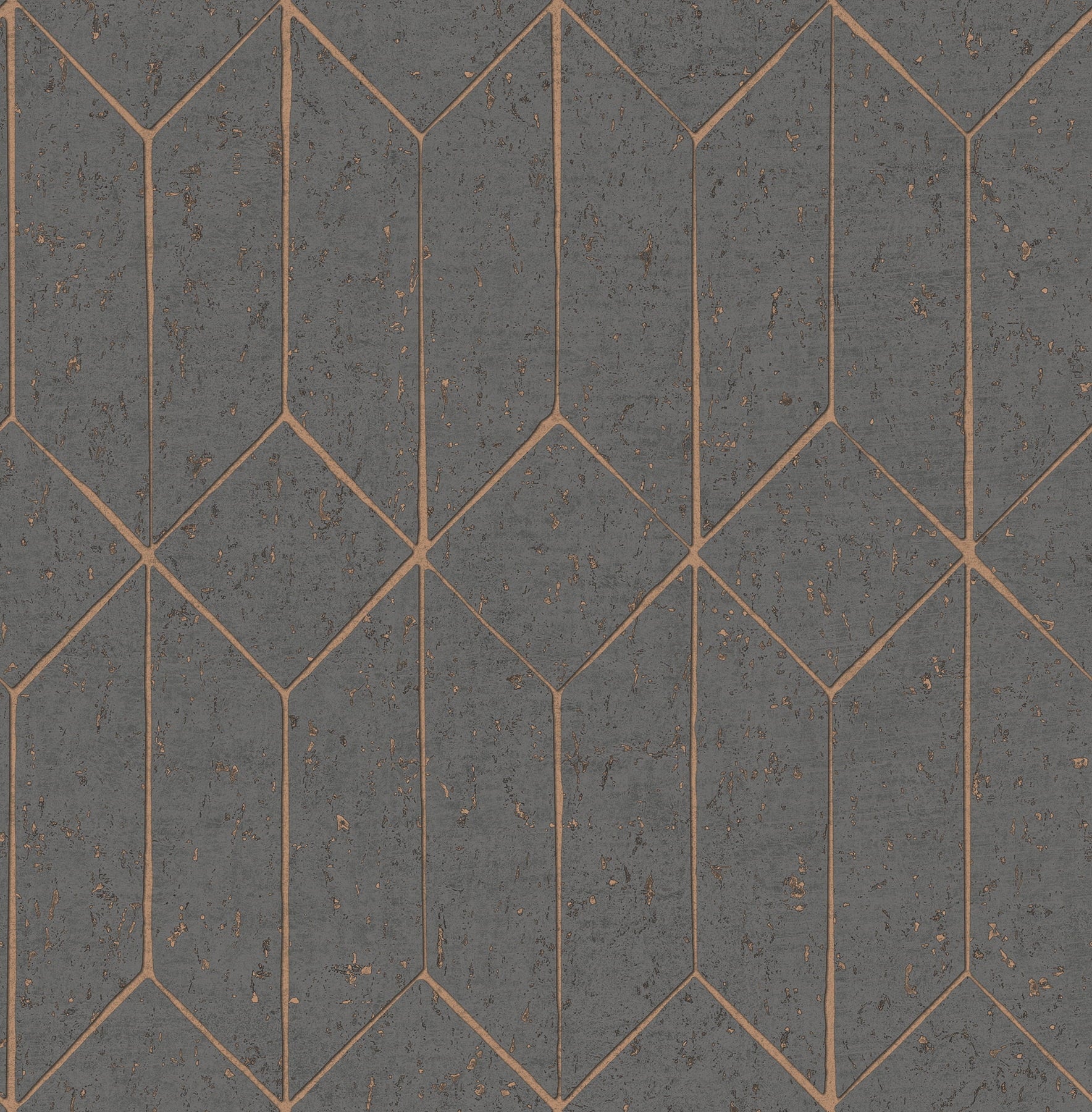 Advantage Hayden Charcoal Concrete Trellis Wallpaper