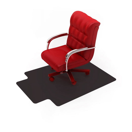 AdvantagematÂ® Black Vinyl Lipped Chair Mat for Carpets - 36" x 48"