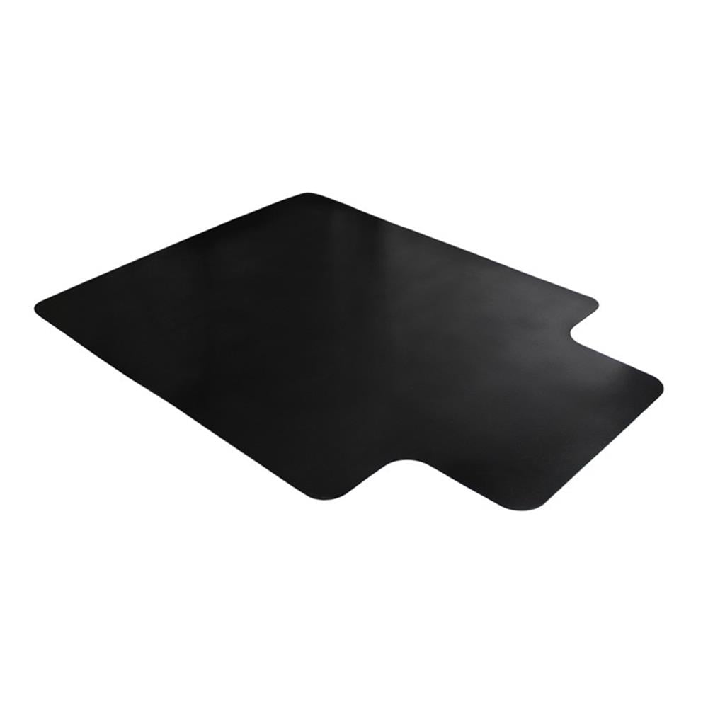AdvantagematÂ® Black Vinyl Lipped Chair Mat for Hard Floor - 45" x 53"