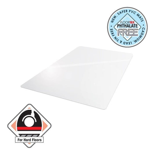AdvantagematÂ® Vinyl Rectangular Chair Mat for Hard Floor - 46" x 48"
