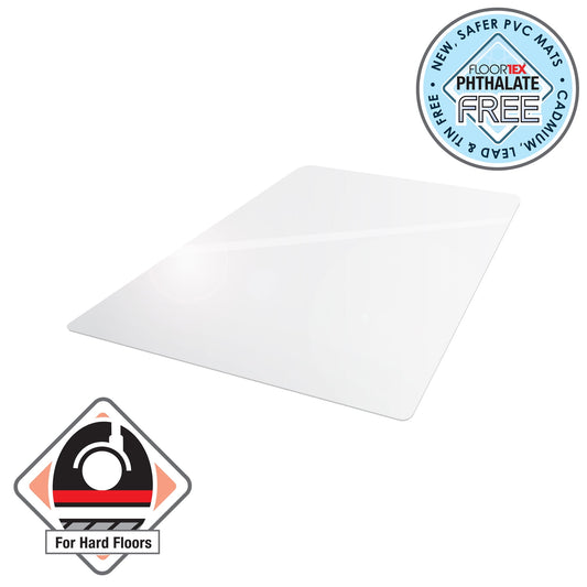 AdvantagematÂ® Vinyl Rectangular Chair Mat for Hard Floor - 48" x 60"