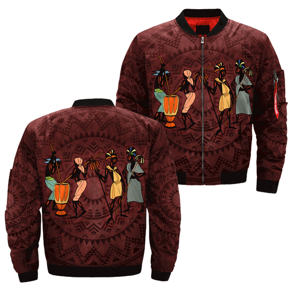 Africans Tribe Native Americans In The US African Women Work Bomber Jacket