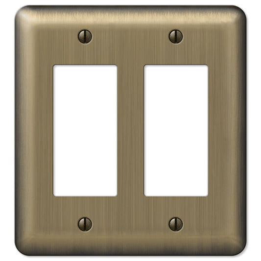 Amerelle 155B Devon Wallplate, 1 Blank, Steel, Bright Brass, 1-Pack