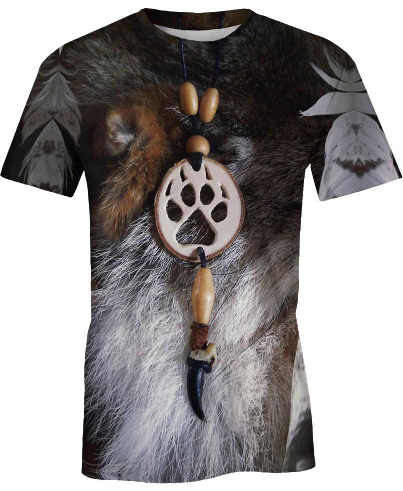 Animal Fur Motifs All Over Print T Shirt