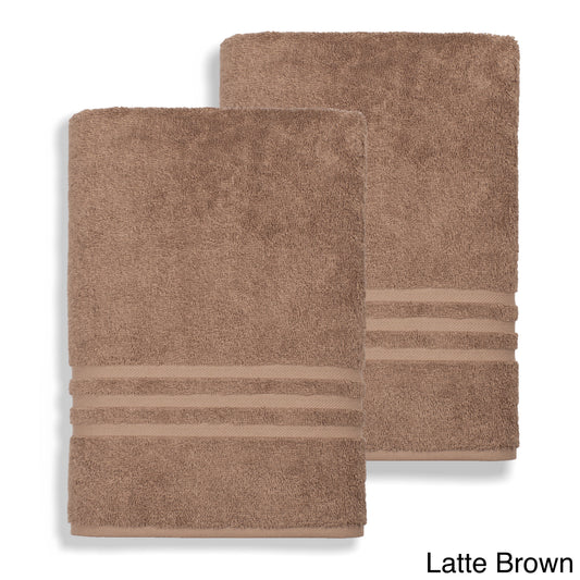 Authentic Hotel and Spa  Omni Turkish Cotton Terry Oversized Bath Sheet Towels (Set of 2) Brown