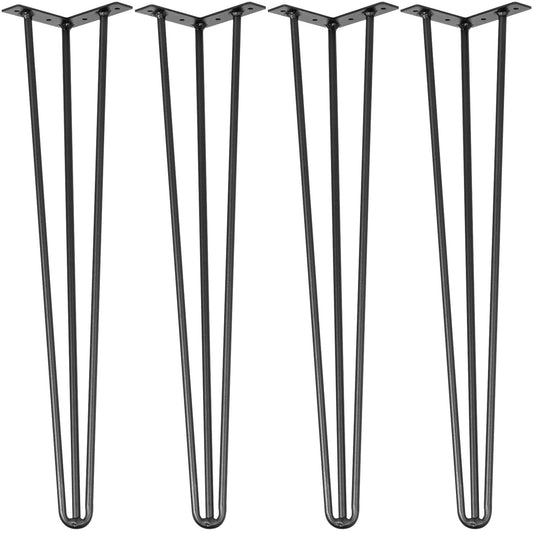 VEVOR Hairpin Table Legs 26 inch, Set of 4 DIY Desk Table Legs 3 Rods Heavy Duty