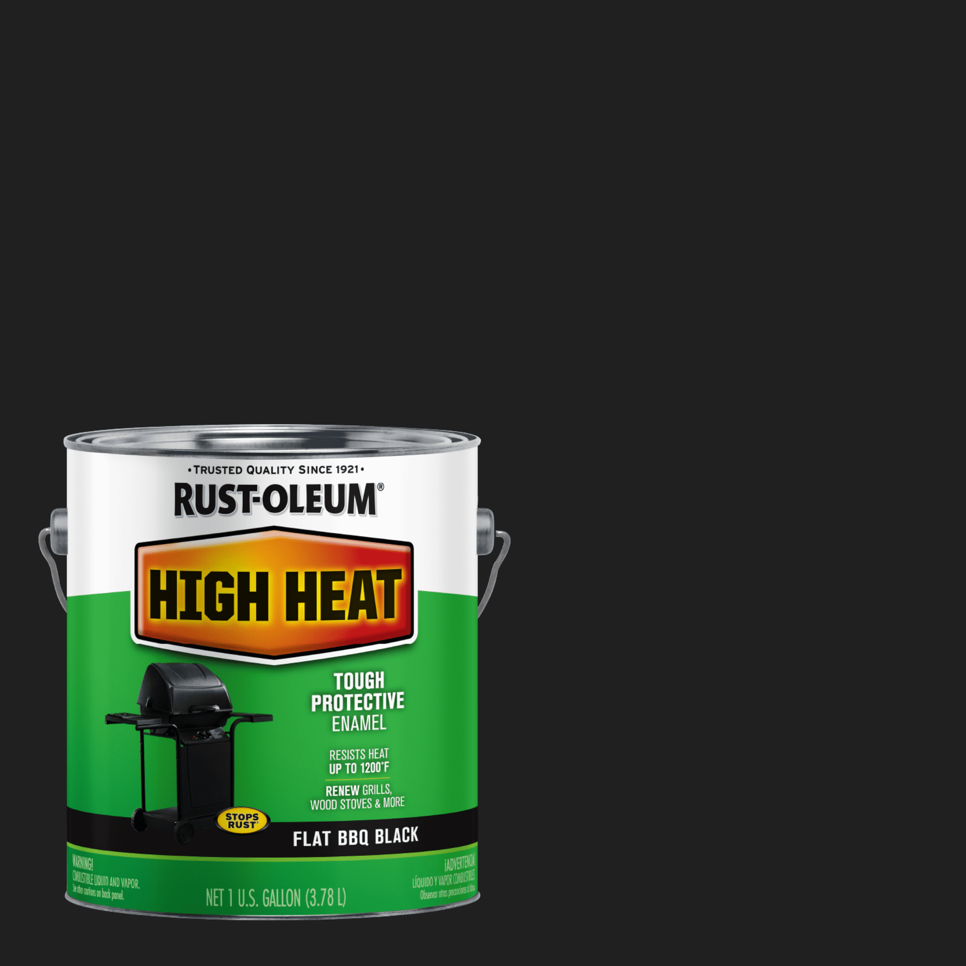 Paquete de 2, Negro Bar-B-Que, Pintura Satinada de Alta Temperatura Rust-Oleum Specialty - GalÃ³n