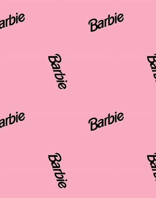 Barbie 90s Logo Removable Vinyl Wallpaper by Barbie - Bubblegum