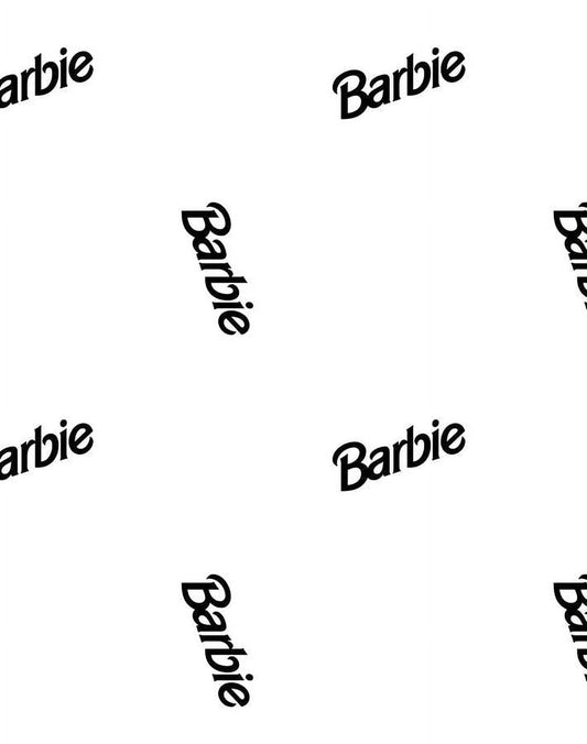 Barbie 90s Logo Removable Vinyl Wallpaper by Barbie - White