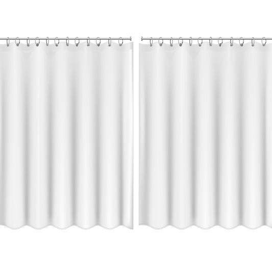 Bath Bliss 2 Pack Hotel Grade PEVA Shower Curtain Liner in Frost