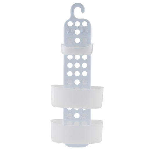 Bath Bliss 3 Shelves Tier Adjustable Plastic Shower Caddy, White