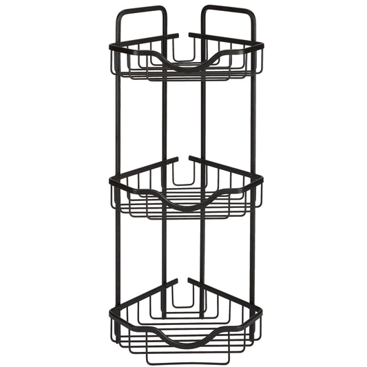 Bath Bliss 3 Tier Aluminum Bath Shelf in Black