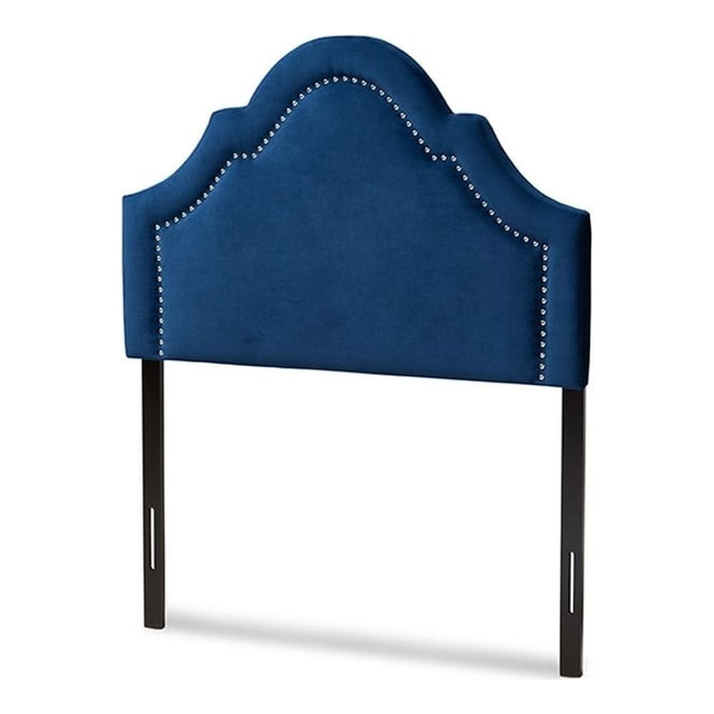Baxton Studio Rita Cabecero Moderno y ContemporÃ¡neo de Tela de Terciopelo Azul Marino Tapizado TamaÃ±o Twin
