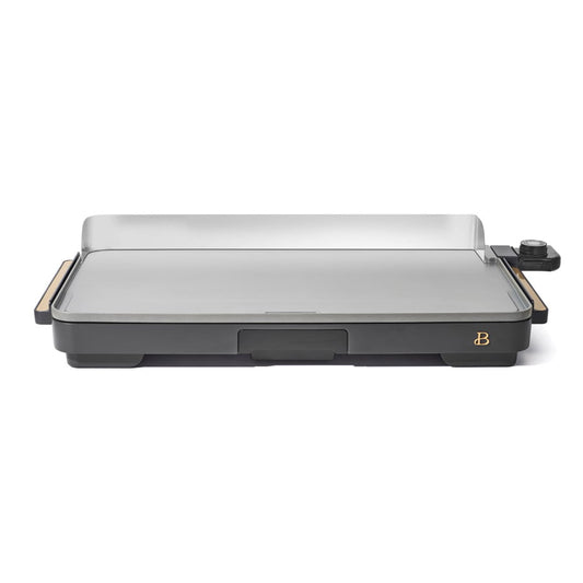 Beautiful XL Electric Griddle 12" x 22" - Non-Stick, Oyster Gray by Drew Barrymore
