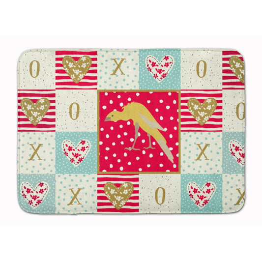 Belgian Hunchback Canary Love Machine Washable Memory Foam Mat