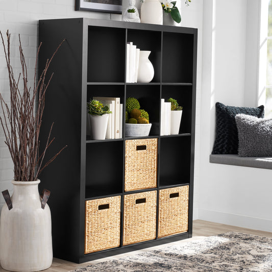 Better Homes & Gardens Organizador de Almacenamiento de 12 Cubos, Negro SÃ³lido