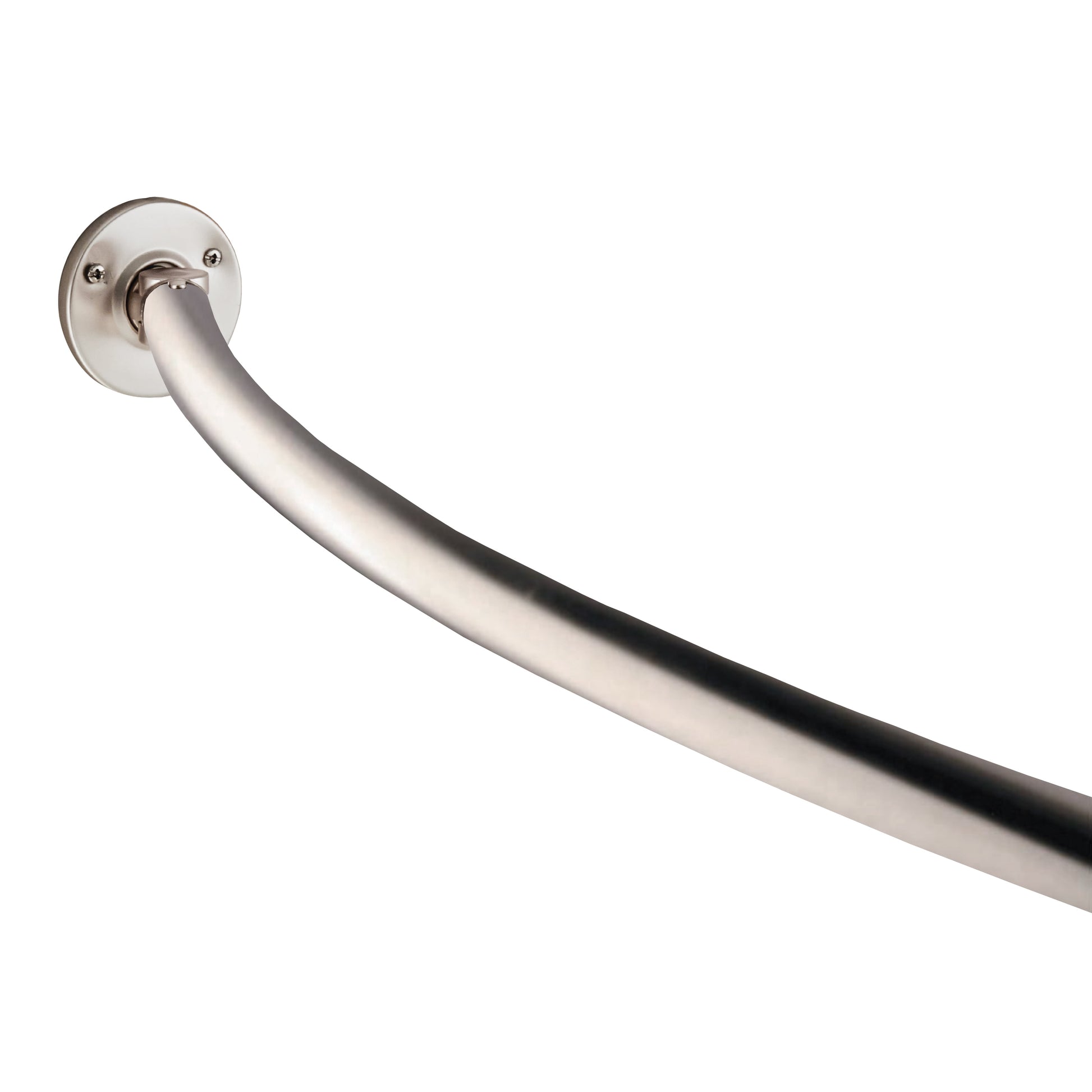 Better Homes & Gardens 45" -to 72" Adjustable Rotating Rust-Proof Curved Shower Rod, Satin Nickel