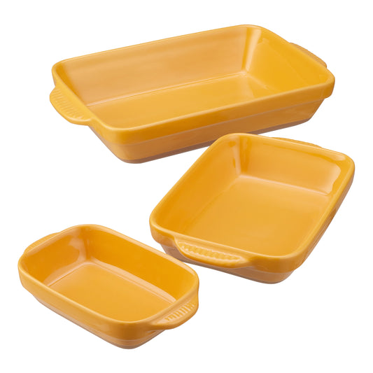 Better Homes & Gardens Fuente para Hornear Rectangular Parker, Juego de 3, Varios Colores