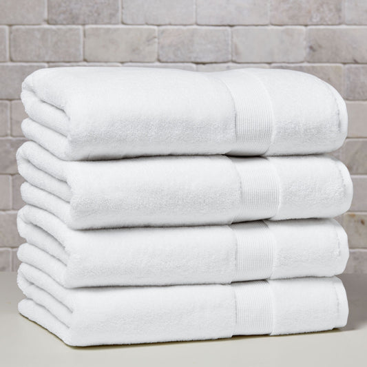 Better Homes & Gardens Signature Soft Solid Cotton 4 Piece Bath Bath Towel Set,Arctic White
