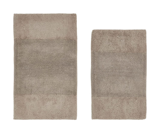 Better Trends 2 Piece Bathroom Rug Set, 100% Cotton, Extra Soft Tufted Bath Mat, Water Absorbent & Non Slip Bath Rug, (Beige) Granada Collection