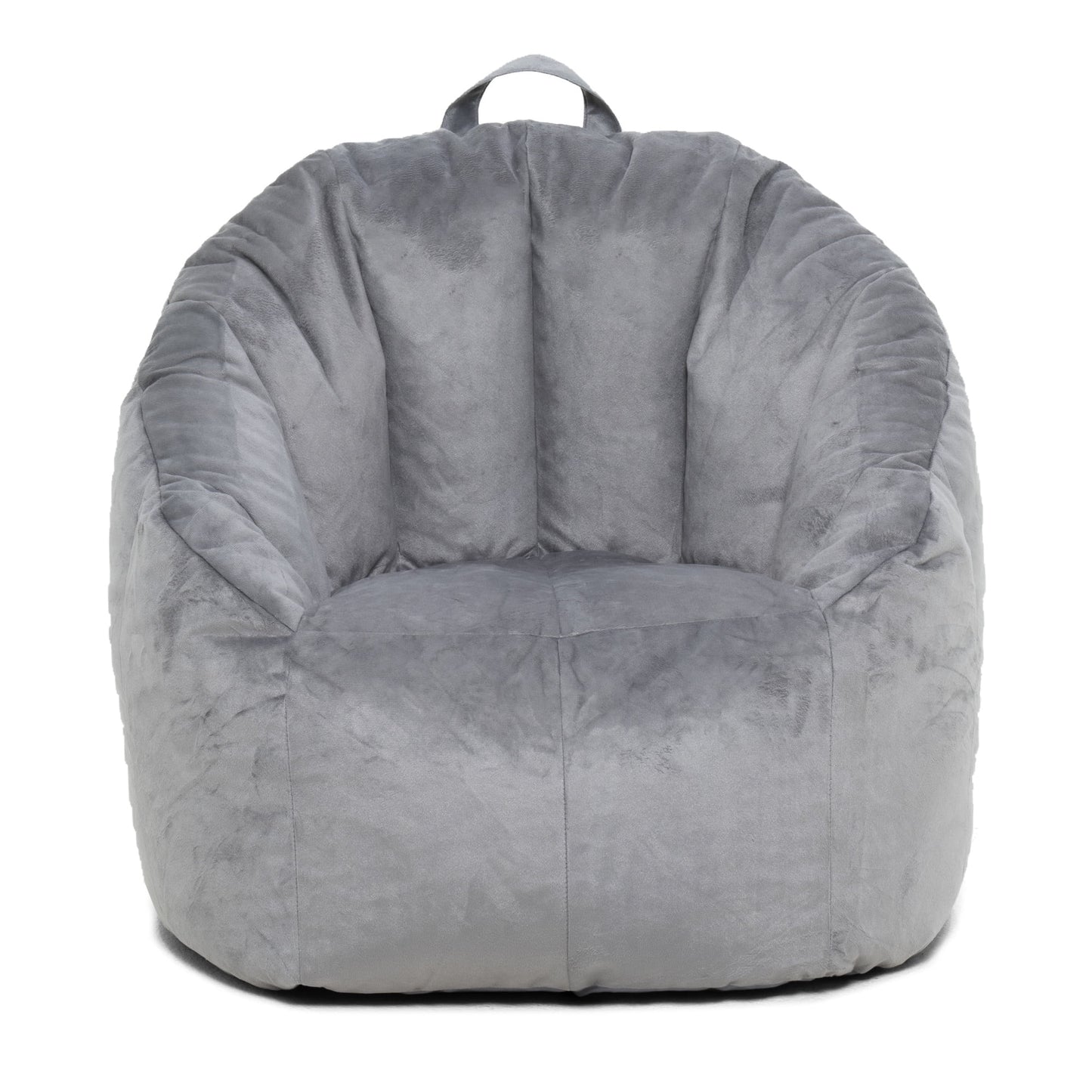 Big Joe Joey Bean Bag Chair for Kids/Teens, 2.5 ft Plush Lounge Chair, Soft & Lightweight, Gray