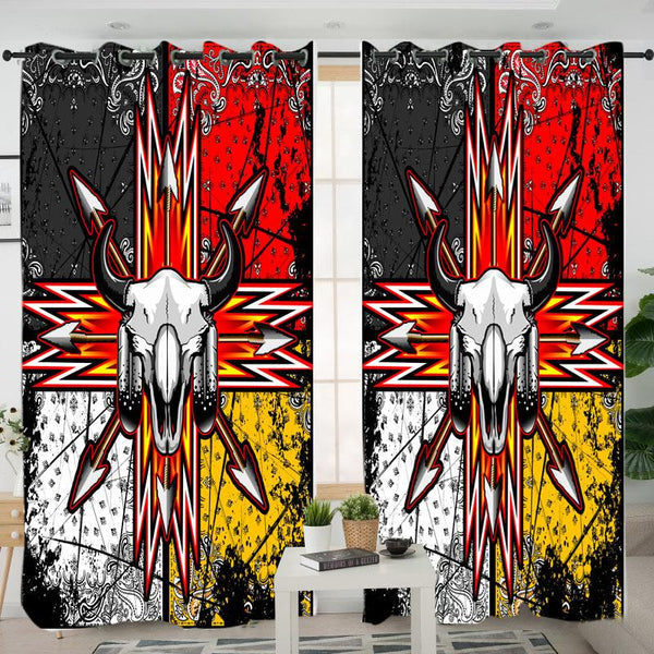 Bison Arrow Native American Living Room Curtain