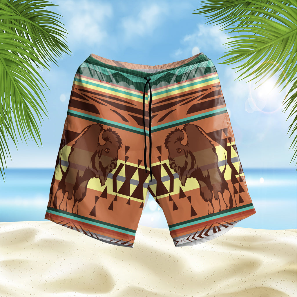Bison Native American Hawaiian Shorts