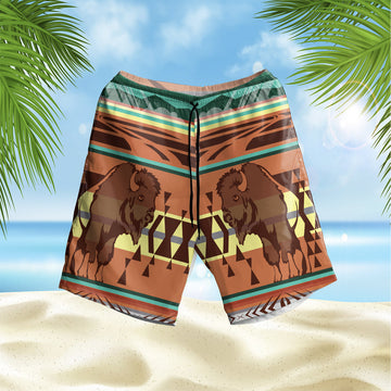 Bison Native American Hawaiian Shorts