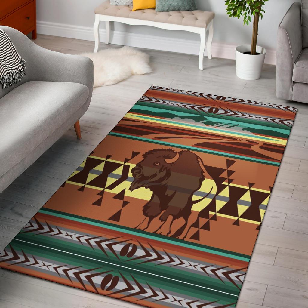 Bison Native American Symbol Area Rug no link